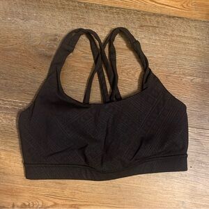 Lululemon crossback energy bra black tribal print